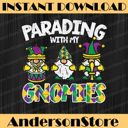 parading with my gnomies cute mardi gras gnomes mardi gras new orleans gnome