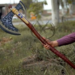 leviathan axe, viking axe, handmade viking axes, hand forged axe,  hatchet viking hatchet, battle axe , fathers day gift