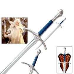 monogram sword, sword of glamdring the elvenking long sword, wall mount decor, battle ready sword, fantasy swords,