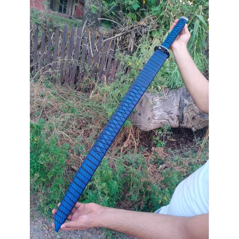 Hamdamde Damascus Katana Sword, Personalized Sword, Engraved Sword, SHARP Blade Katana Practice Samurai Sword (1).jpg