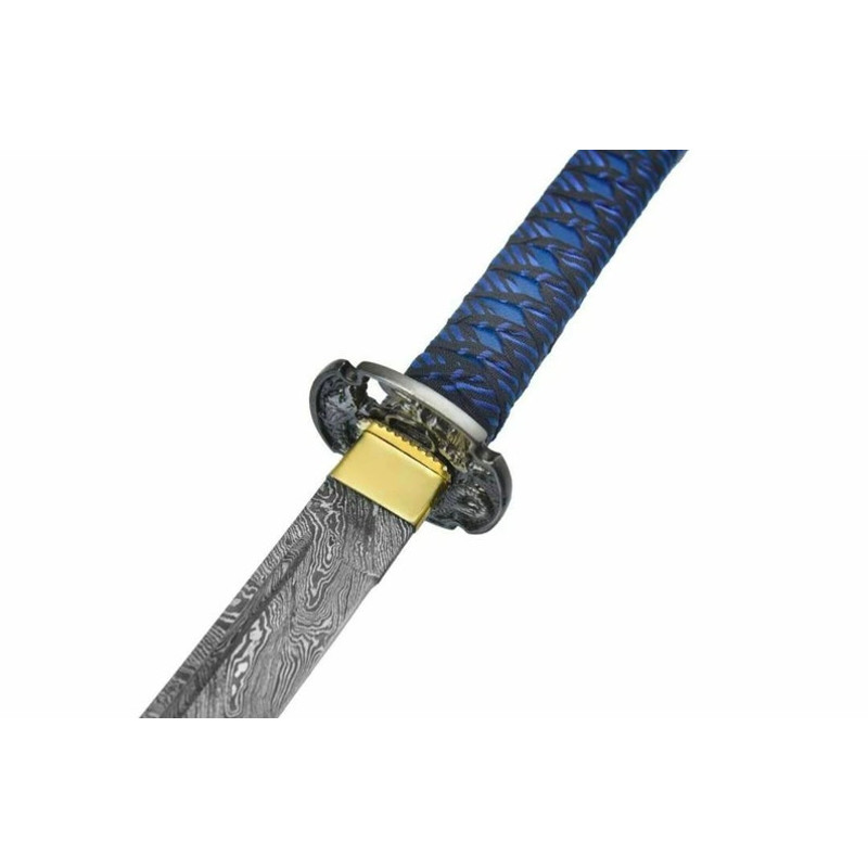 Hamdamde Damascus Katana Sword, Personalized Sword, Engraved Sword, SHARP Blade Katana Practice Samurai Sword (2).jpg