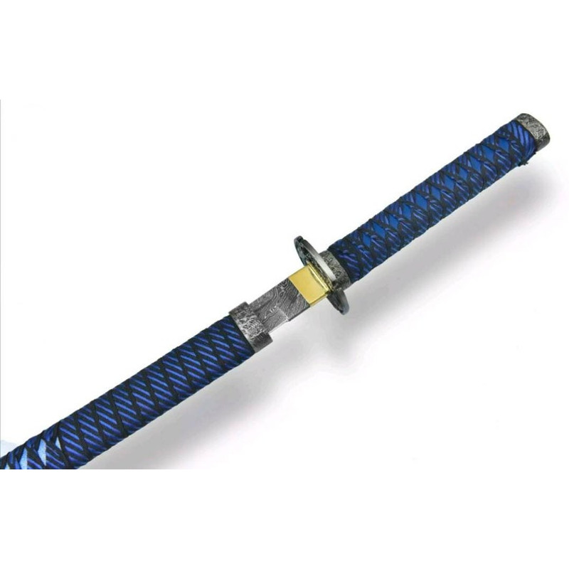 Hamdamde Damascus Katana Sword, Personalized Sword, Engraved Sword, SHARP Blade Katana Practice Samurai Sword (3).jpg