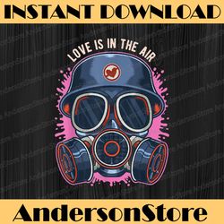 love is in the air png, anti valentines day png, gas mask funny png