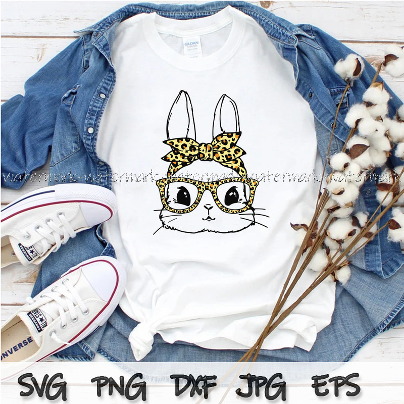 21a Cute bunny with leopard bandana and glasses.png