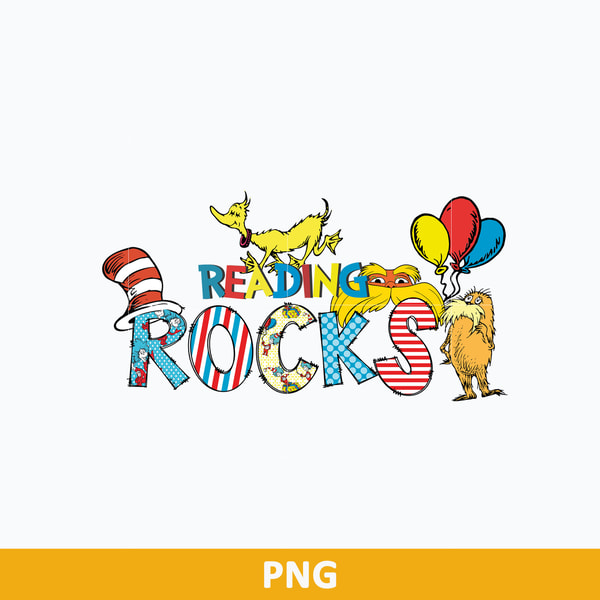 Reading Rocks Png, Dr Seuss Png, Dr Seuss Quotes Png Digital | Inspire ...
