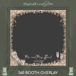 360 overlay wedding custom template overlay beige wedding photo booth 360 rose gold wedding slomo 360 mr mrs touchpix