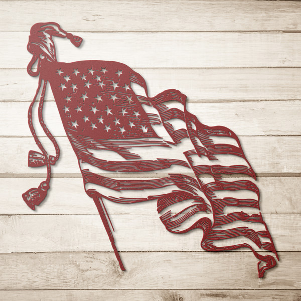 Wall_Metal_sign_American_Flag_Red_Simple_Wood_BKGD_Mockup.png