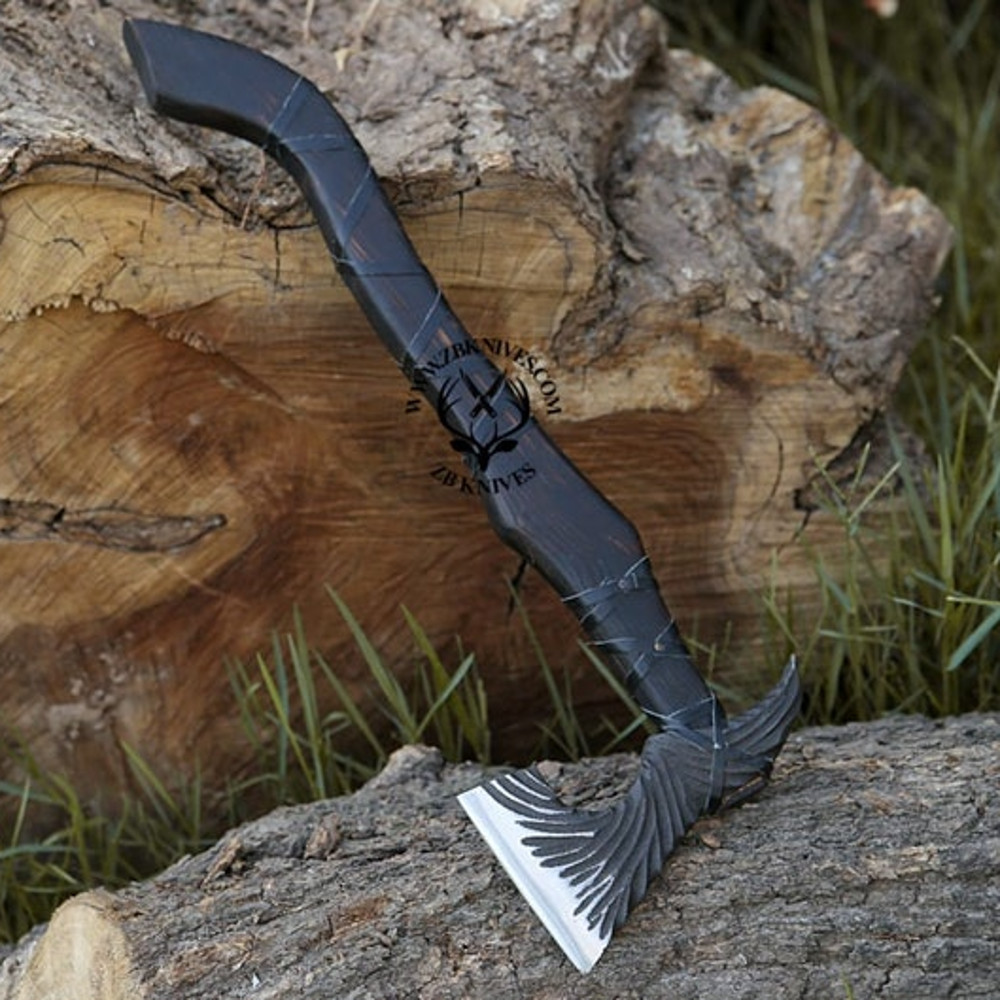 Custom Handforged Axe Hunter Gifts, Throwing Axe, Battle Ready Axe, Viking Camping Axe, Viking Axe Gift for Men, Husband, Boyfriend Birthday04.jpg