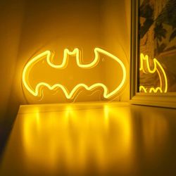 batman neon sign light wall art bedroom