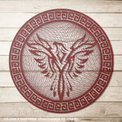 Metal wall sign Wall-mounted home decor Decorative panel made of metal Wall decor The rebirth of the Phoenix Bird Panel