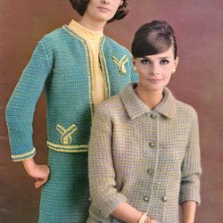 SET Vintage Crochet Pattern 185 Suit & Afhgan Suit Women