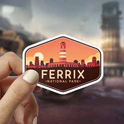 ferrix national park sticker, cassian andor sticker, star wars planet stickers, water bottle stickers