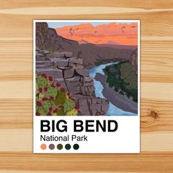 big bend palette vinyl sticker