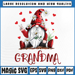 funny love being called grandma gnome valentine day png, valentines gnome png, valentine day, digital download