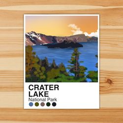 crater lake palette vinyl sticker