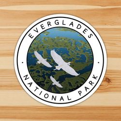 everglades national park art round vinyl sticker