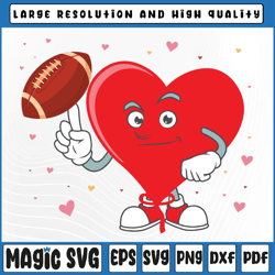valentine football heart valentine's day svg, love football valentine svg, valentine day, digital download
