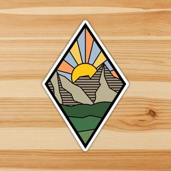 diamond mountains vinyl sticker