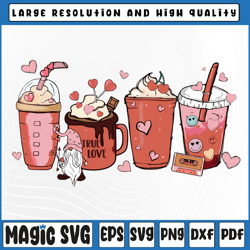 valentine coffee lover png, latte iced stars coffee png, valentine drinks png, valentine day, digital download