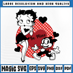 betty boop valentine's day be mine betty hearts svg, betty boop tumbler wrap, valentine day, digital download