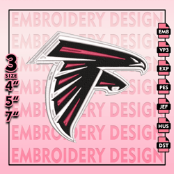 Atlanta Falcons Embroidery Files, NFL Logo Embroidery Designs, NFL Falcons, NFL Machine Embroidery Designs