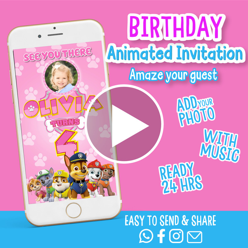 Paw Patrol Animated Video Invitation01jpg