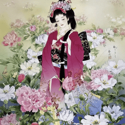 pdf cross stitch pattern - east - geisha- 004