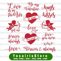 Love is in the Air Valentine's Day SVG and Cut Files for Crafters