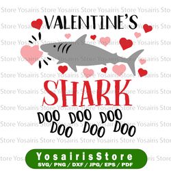 valentine's shark do do svg, valentine's svg file, shark svg, kid's valentine download, eps, png, dxf, silhouette file