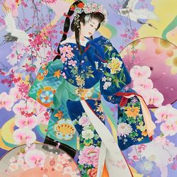 PDF Cross Stitch Pattern - East - Geisha- 008