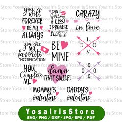 falling in love quotes svg cut file bundle deal | cut file for cricut & cameo silhouette | quote dxf cut file