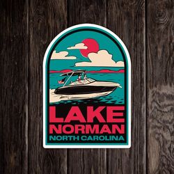lake norman sticker retro boating nc vinyl decal