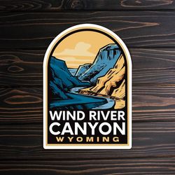 wind river canyon wyoming vinyl sticker