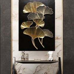 gold leaf abstract, modern acrylic painting on canvas, large gold leaf abstract painting, original abstract painting