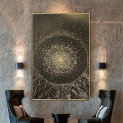 gold leaf abstract, modern acrylic painting on canvas, large gold leaf abstract painting, original abstract painting