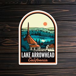 lake arrowhead california vintage sticker