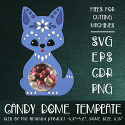 baby wolf candy dome | paper craft template