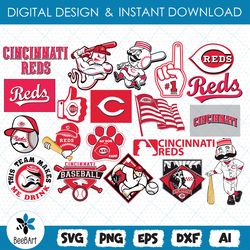 cincinnati reds svg, bundle logo, svg, png, eps, dxf, basketball logo