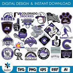 colorado rockies svg, bundle logo, svg, png, eps, dxf, basketball logo