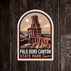 palo duro canyon state park texas vintage sticker