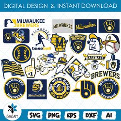 milwaukee brewers svg, bundle logo, svg, png, eps, dxf, basketball logo
