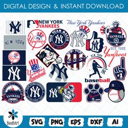 new york yankees svg, bundle logo, svg, png, eps, dxf, basketball logo
