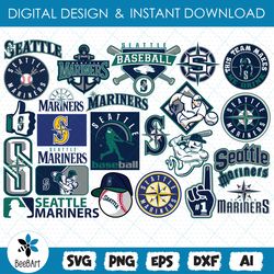 seattle mariners svg, bundle logo, svg, png, eps, dxf, basketball logo