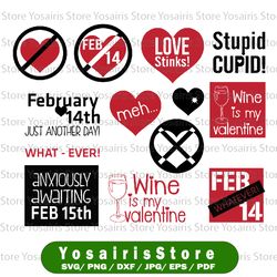 anti-valentine - valentine's day svg and cut files for crafters