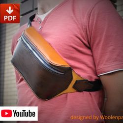Leather pattern - waist bag / banana bag / fanny pack / bum bag