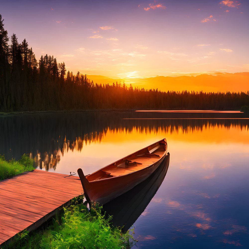 SUNSET REFLECTING ON THE LAKE .jpg