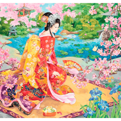 pdf cross stitch pattern - east - geisha- 015