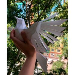 Papercraft bird of the world, a model of a pigeon. PDF