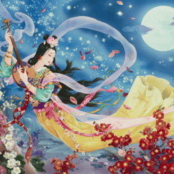 pdf cross stitch digital pattern - east - geisha- 025