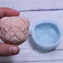 silicone mold face "pug"